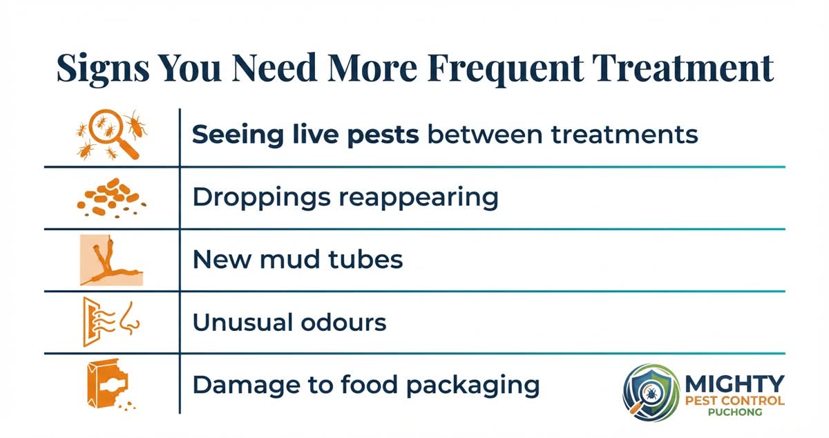 Signs you need more frequent pest treatment